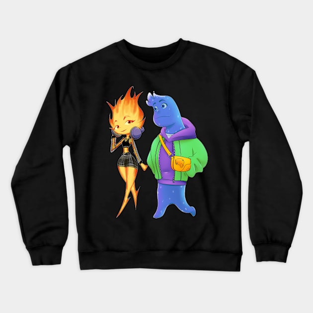 Ember and Wade Crewneck Sweatshirt by idolnya